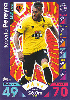 Roberto Pereyra Watford 2016/17 Topps Match Attax #320